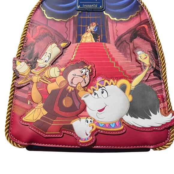 Loungefly WonderCon Limited Edition Beauty & the Beast Ballroom Mini Backpack - Picture 5 of 7